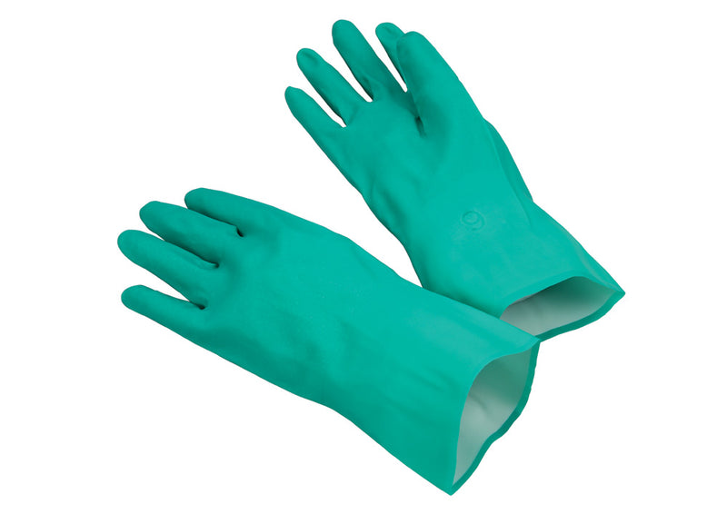 Work Force 6-175 – Green Nitrile Flock-Lined Gloves