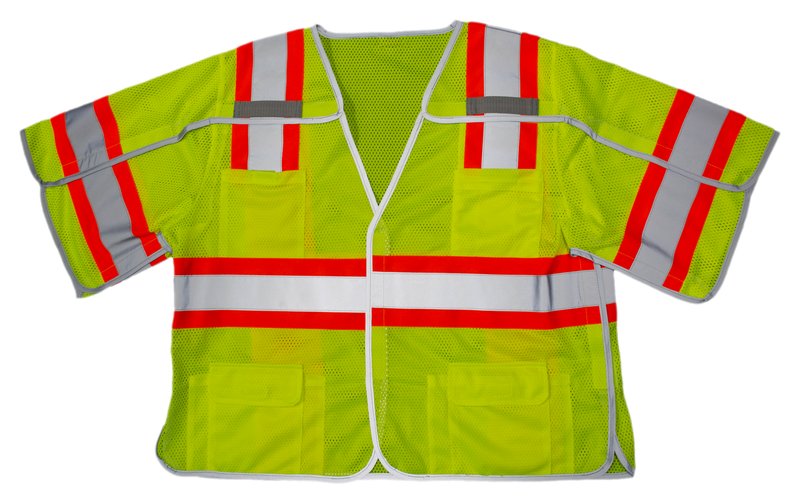 Work Force  Mesh Lime ANSI 107-2015 Class 3 Compliant Safety Vest