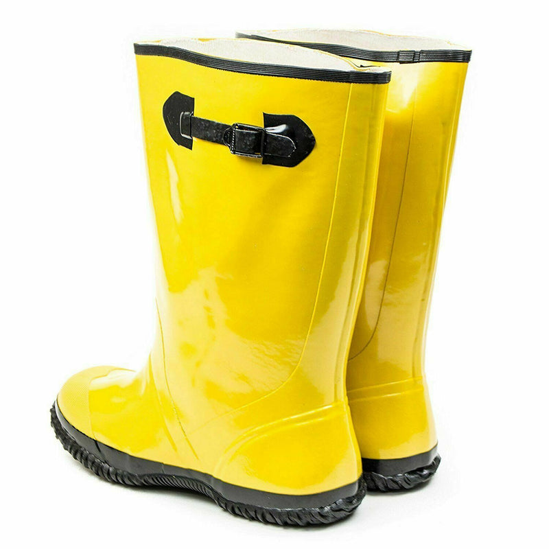 Workforce Yellow Rubber Over Shoe Slush Boots W/Adjustable Buckle Size 8-18