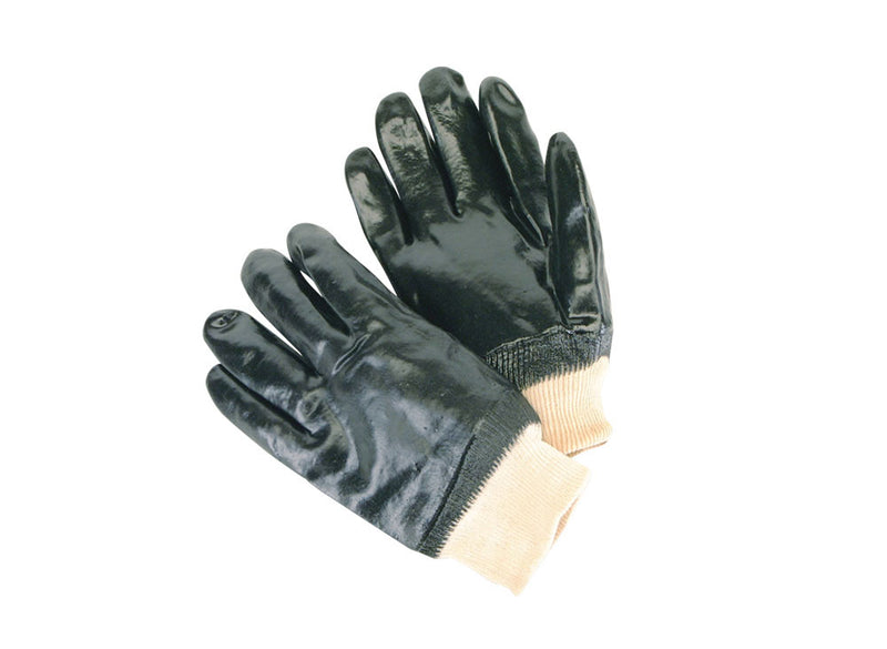 Work Force Smooth Finish Black PVC Open Cuff Gloves
