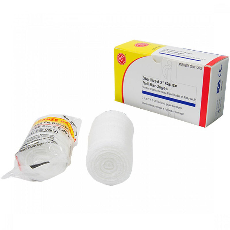Genuine First Aid 2" Sterilized Gauze Bandage Roll