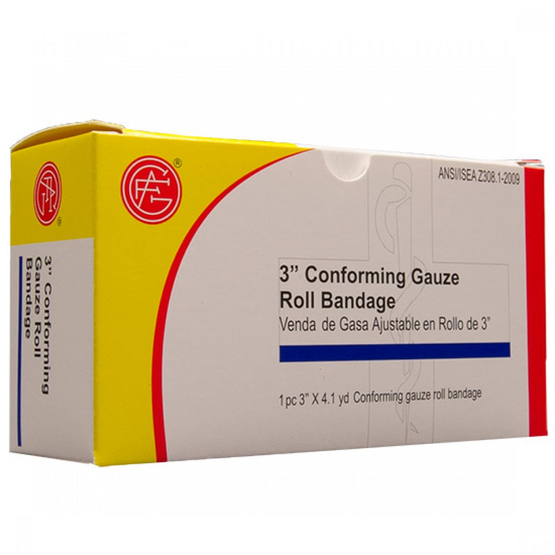 Genuine First Aid 3" Sterilized Conforming Gauze Bandage Roll