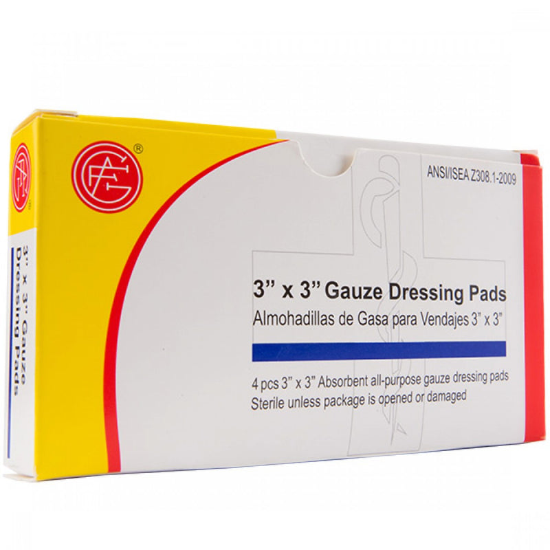 Genuine First Aid Sterile  3" X 3" Gauze Dressing Sponge Pad