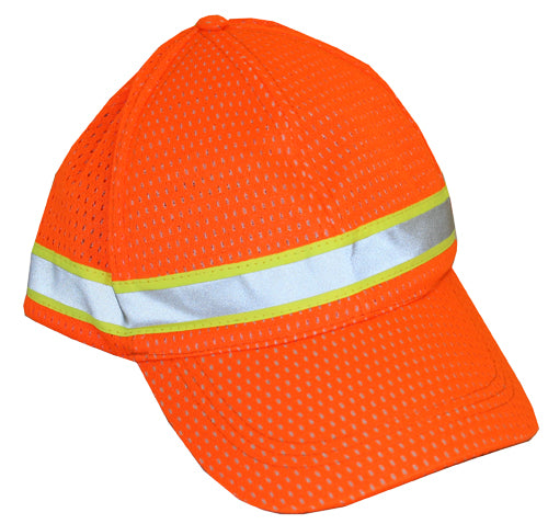 Work Force Hi-viz Orange Mesh Baseball Style Hat With Contrast Tape