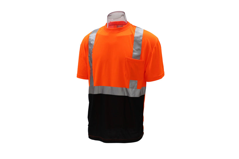 Work Force Class 2 Orange Short Sleeve T-Shirt With Black Bottom