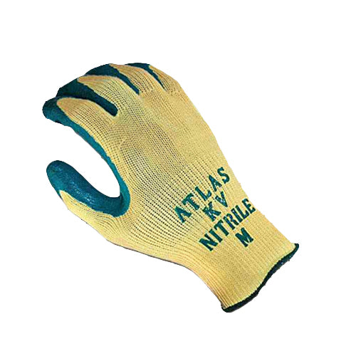 Work Force Atlas Fit KV350 – Kevlar, Green Nitrile Palm Coated Gloves