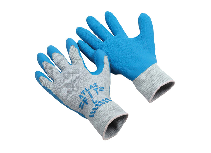 Work Force Atlas Fit by Showa Blue Rubber Palm Coated Gloves