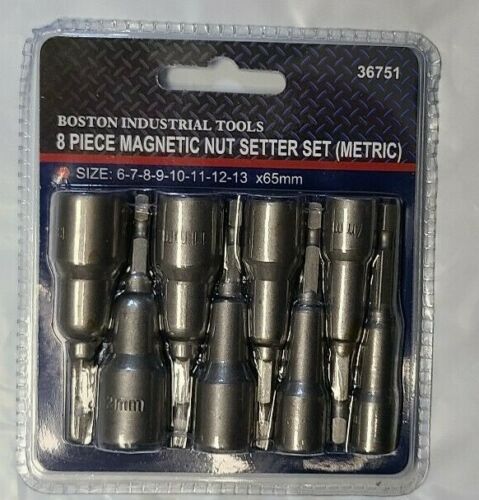 Boston Industrial 8PC Magnetic Nut Driver Set Metric