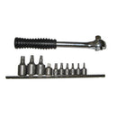 Boston Industrial 12 Pc. Star Bit Socket, Cr-v, 3/8" Ratchet With Grip