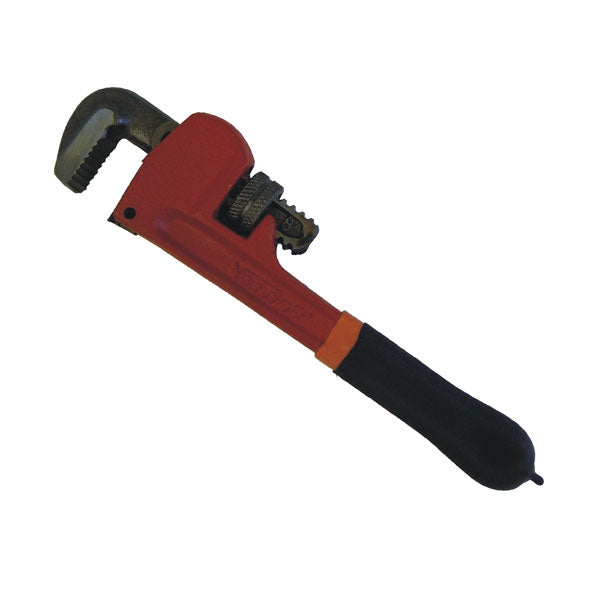 Heavy Duty Pipe Wrench Forged Jaws Foam Matte Grip 8" to 48"